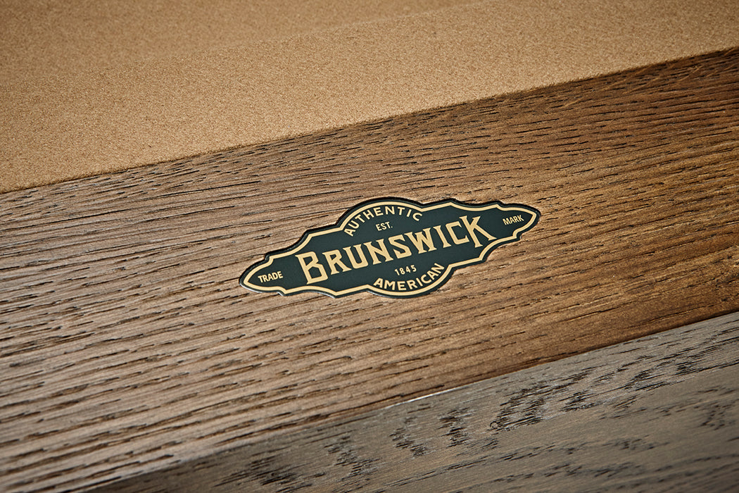 Brunswick Botanic Pool Table - Rustic Dark Brown