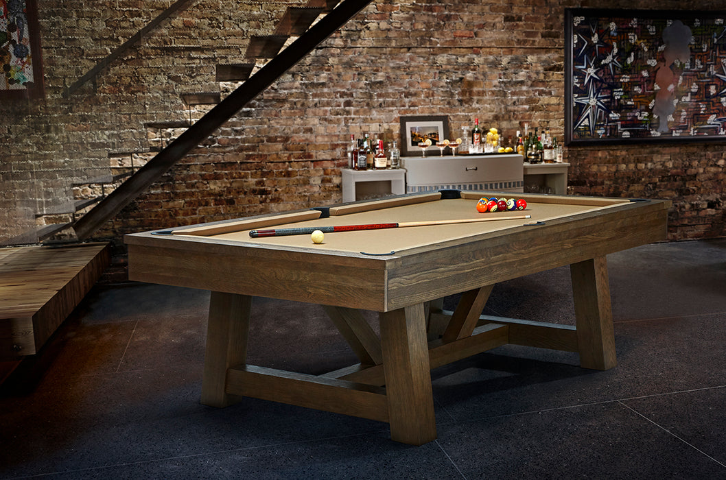 Brunswick Botanic Pool Table - Rustic Dark Brown