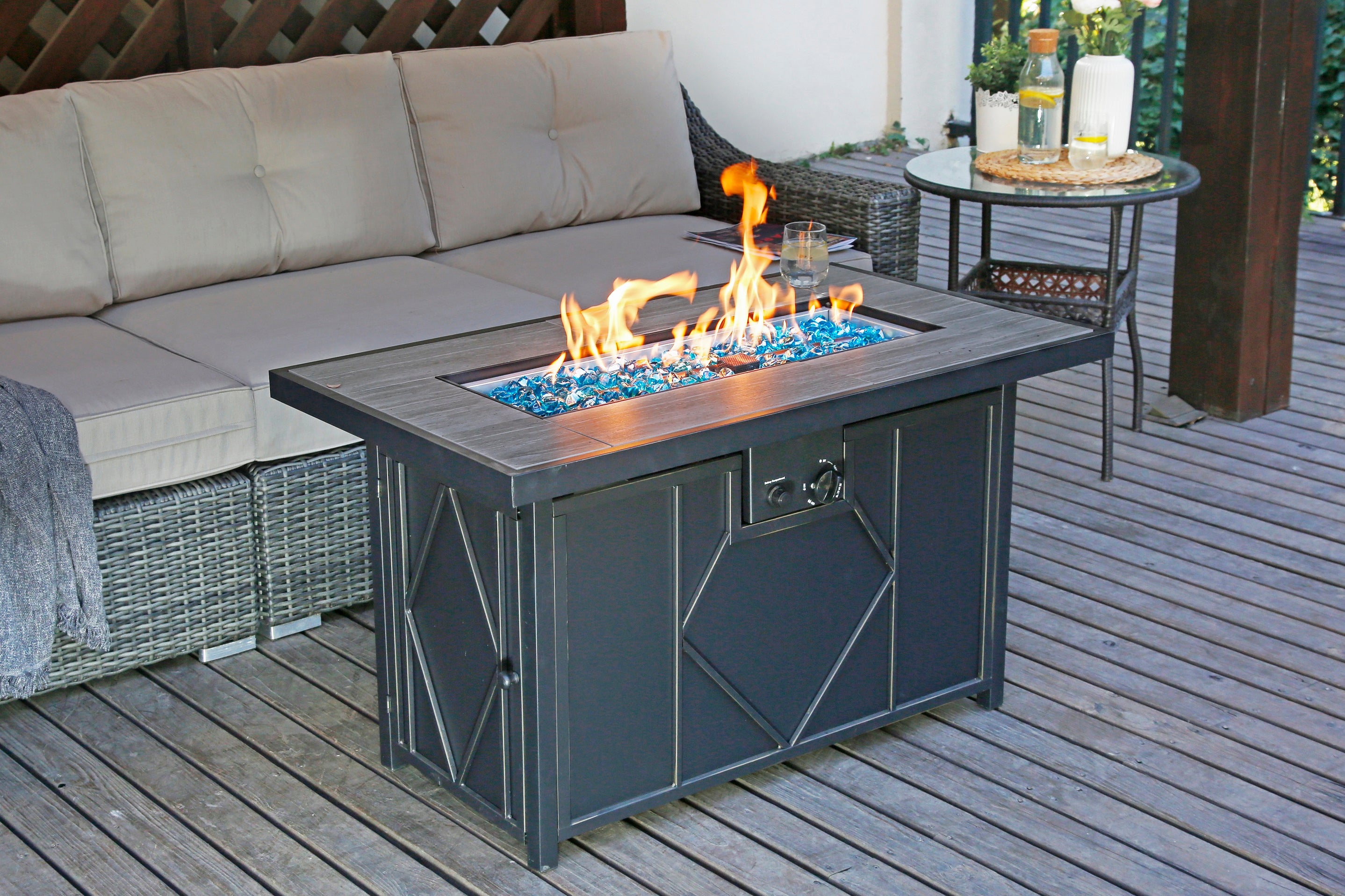 HEATMAXX 42” Outdoor Gas Fire Pit Table — Pooltables.com